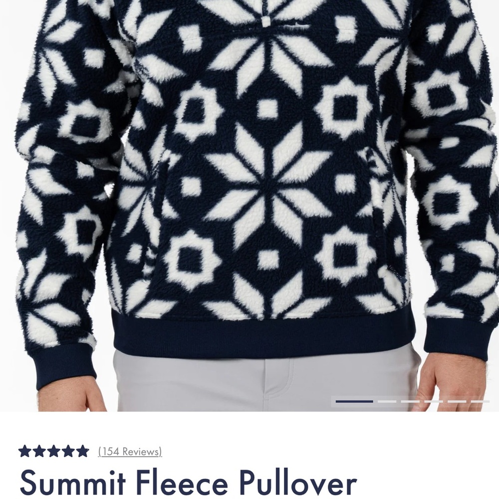 Rhoback Summit Fleece Pullover Snowfall Navy Blue - XXXL - Picture 3 of 6